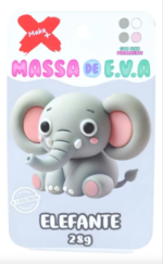 MASSINHA DE EVA CRIATIVA ELEFANTE C/04 CORES 28 G