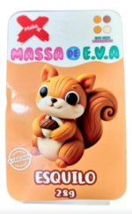 MASSINHA DE EVA CRIATIVA ESQUILO C/04 CORES 28 G