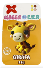 MASSINHA DE EVA CRIATIVA GIRAFA C/04 CORES 28 G