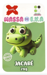 MASSINHA DE EVA CRIATIVA JACARE C/04 CORES 28 G