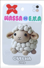 MASSINHA DE EVA CRIATIVA OVELHA C/04 CORES 28 G