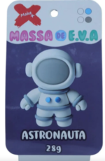 MASSINHA DE EVA CRIATIVA ASTRONAUTA C/04 CORES 28 G