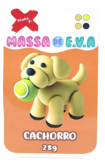 MASSINHA DE EVA CRIATIVA CACHORRO C/04 CORES 28 G