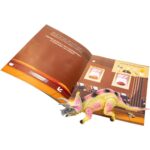 LIVRO MUNDO DOS DINOSSAUROS + BRINQUEDO TRICERÁTOPO COLECIONÁVEL ARTICULADO E REALISTA - Imagem 4