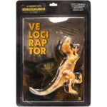 LIVRO MUNDO DOS DINOSSAUROS + BRINQUEDO VELOCIRAPTOR COLECIONÁVEL ARTICULADO E REALISTA