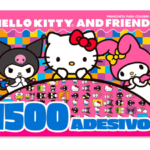 HELLO KITTY E AMIGOS - PRANCHETA PARA COLORIR COM 1500 ADESIVOS
